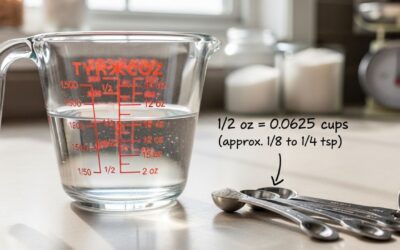 how many cups is 1/2 oz