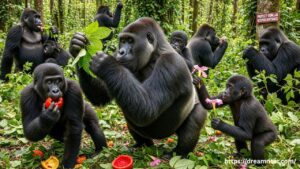 what do gorillas eat