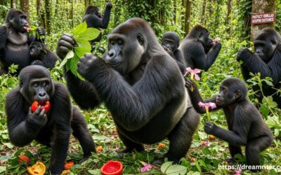 what do gorillas eat