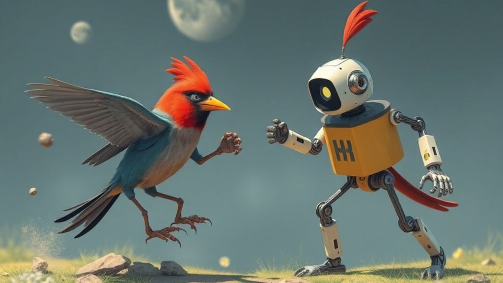 birds vs robots